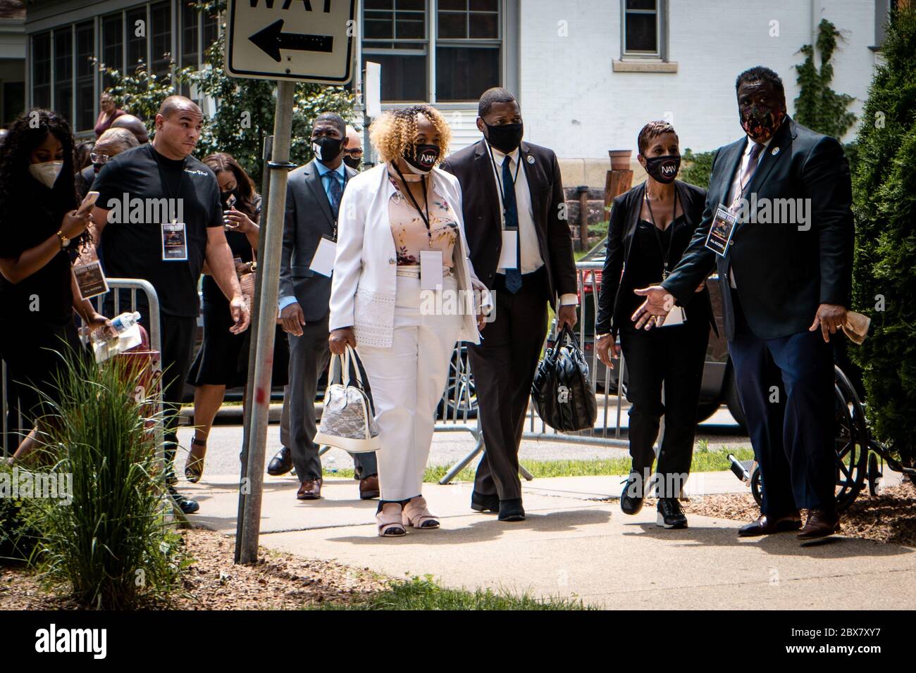 Minneapolis, Minnesota / USA - Giugno 04 2020: Martin Luther King III in arrivo per George Floyd Family Memorial Service dopo Black Lives Matter minneap Foto Stock