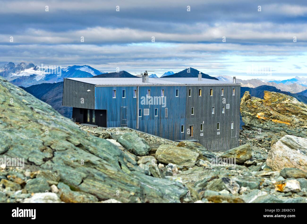 Rifugio Cabane de Tracuit, Zinal, Val d’Anniviers, Vallese, Svizzera Foto Stock