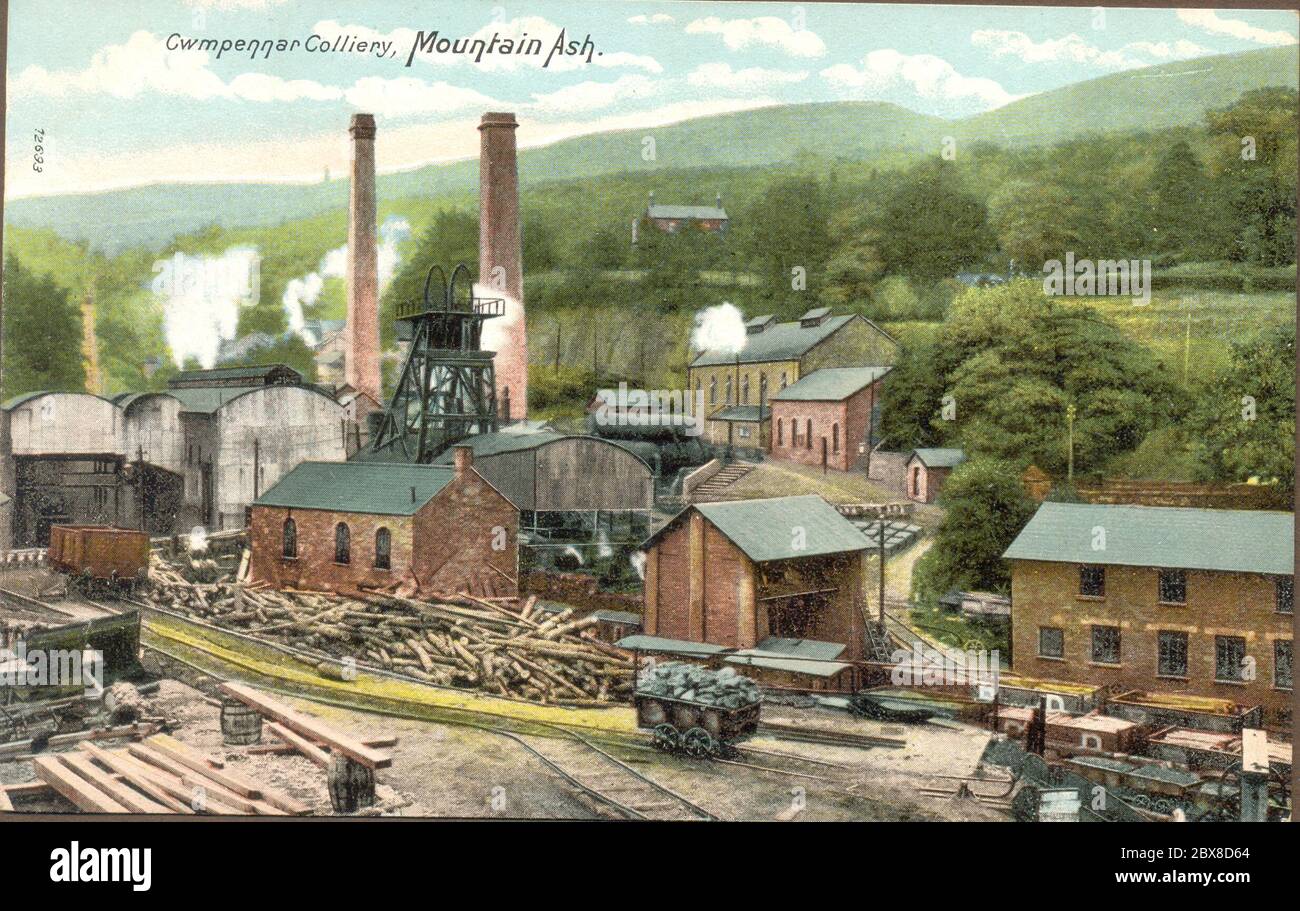 Cartolina delle Collieries di Cwmtillery, Abertillery, Blenaull Gwent, Galles del Sud circa 1905 Foto Stock