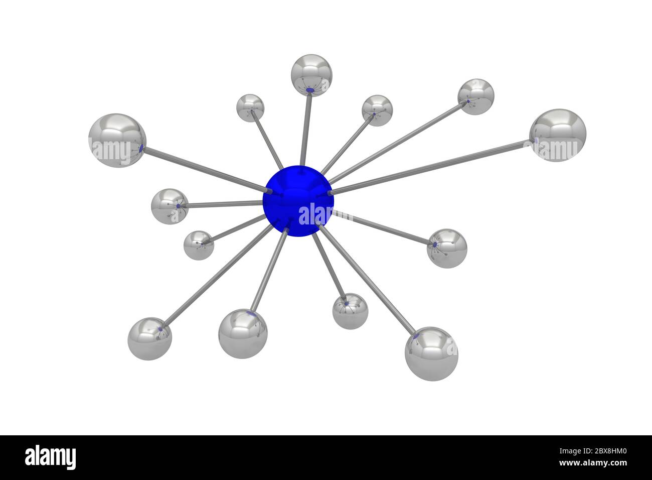 molecola di web atom per la comunicazione della connessione di rete Foto Stock
