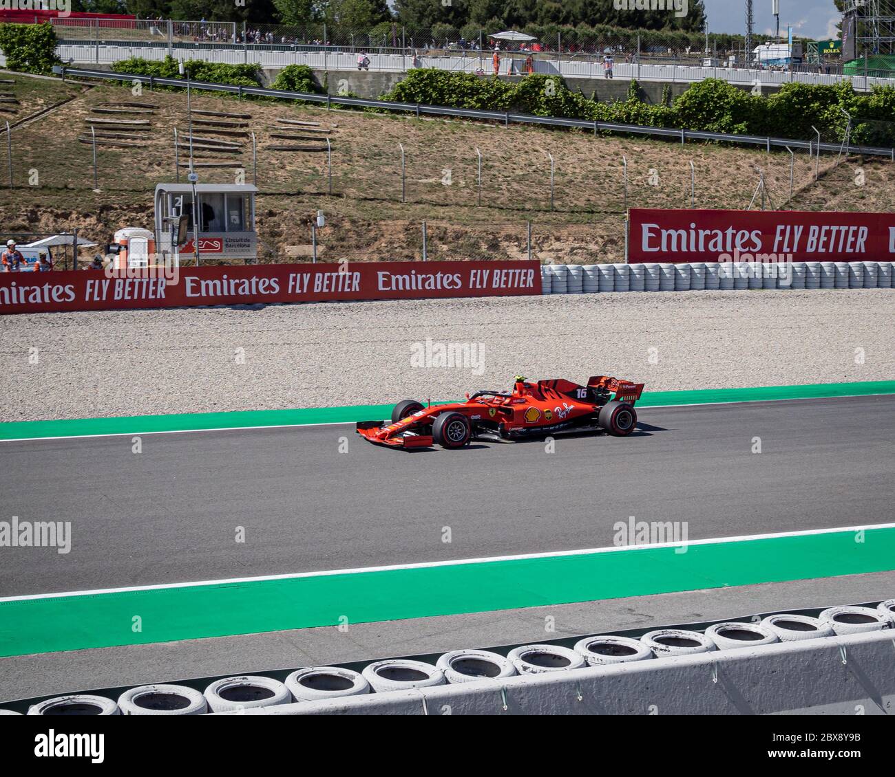MONTMELLO, SPAGNA-10 MAGGIO 2019: 2019 Ferrari SF90 Formula 1 (driver: Charles Leclerc) Foto Stock