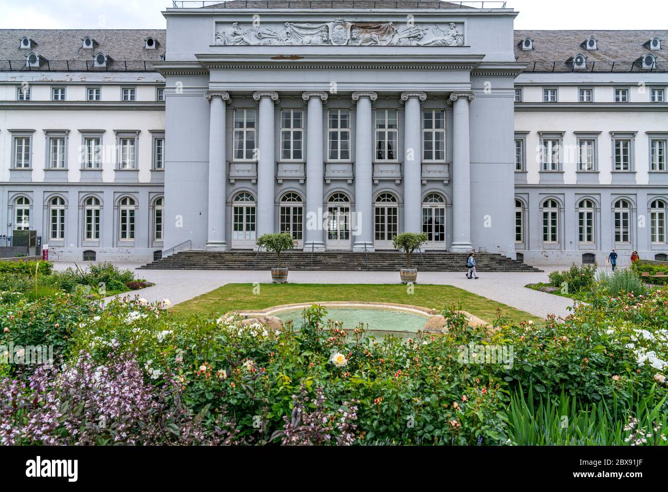 Das Kurfürstliche Schloss in Coblenza, Rheinland-Pfalz, Deutschland | il Palazzo elettorale Kurfürstliches Schloss in Coblenza, Renania-Palatinato, G. Foto Stock