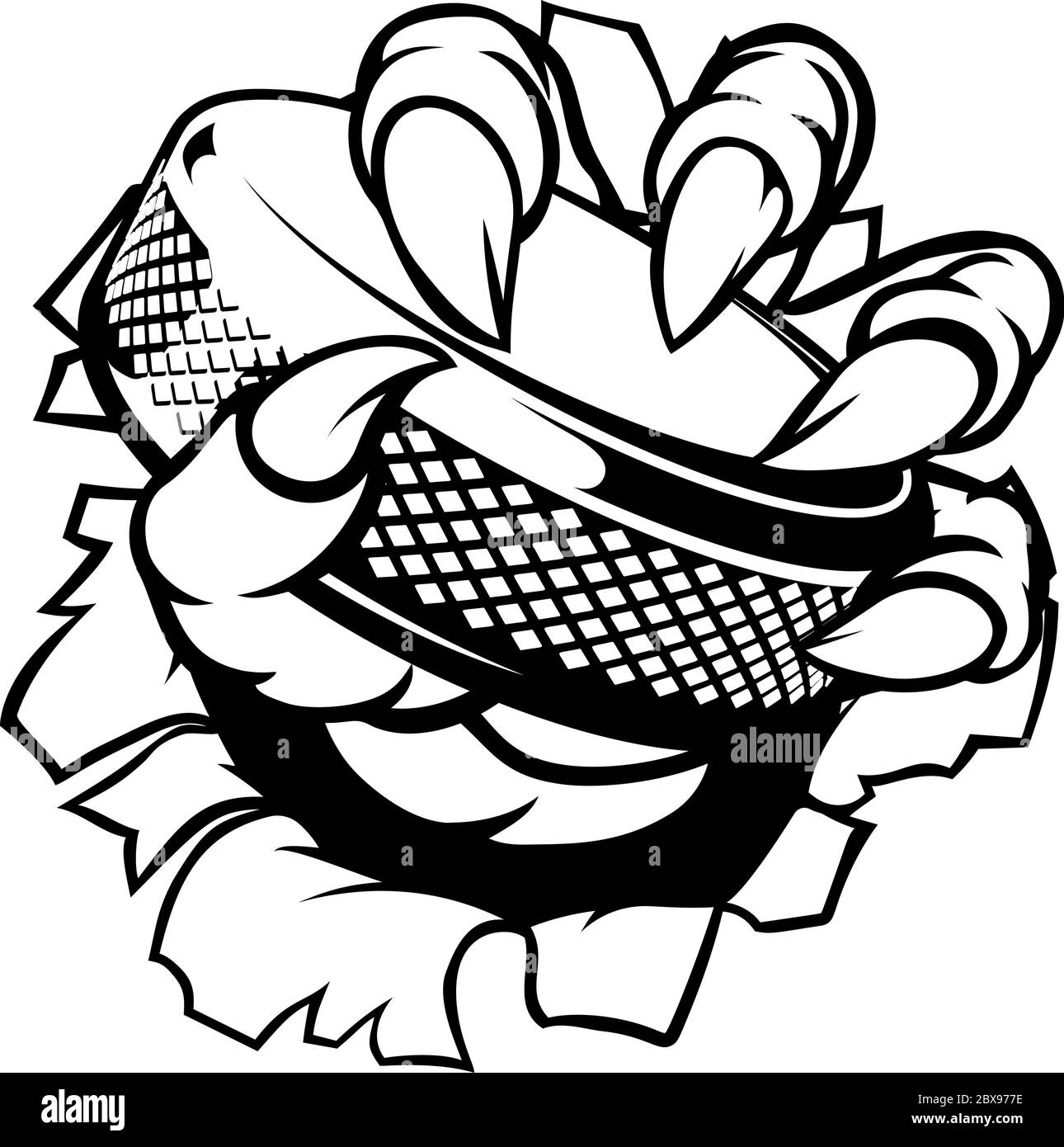 Hockey su ghiaccio Puck Claw Monster Sport mano Illustrazione Vettoriale Hockey su ghiaccio Puck Claw Monster Sport mano Illustrazione Vettoriale