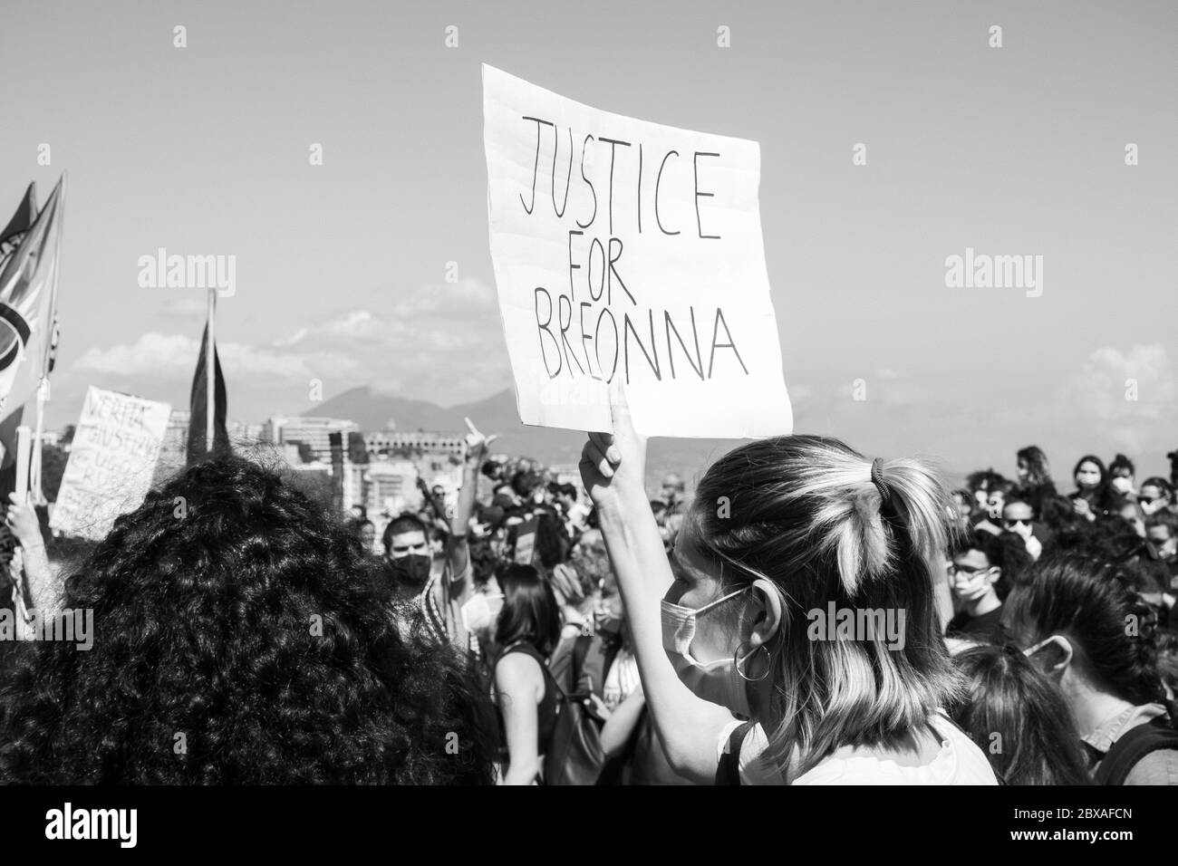 Black Live Matters Napoli Italia 2020 Foto Stock