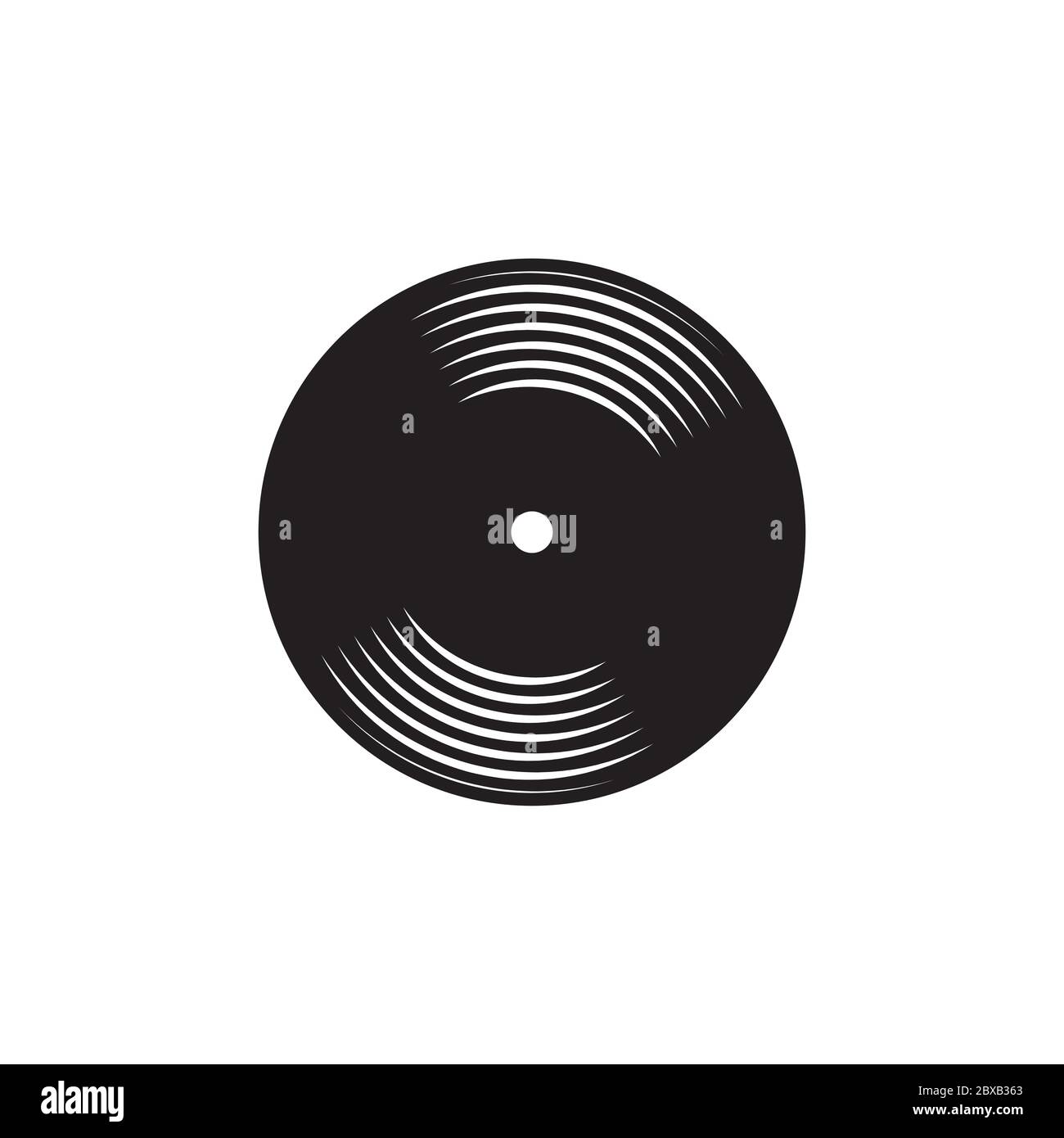 vettore simbolo icona musica disco isolato su sfondo bianco Illustrazione Vettoriale