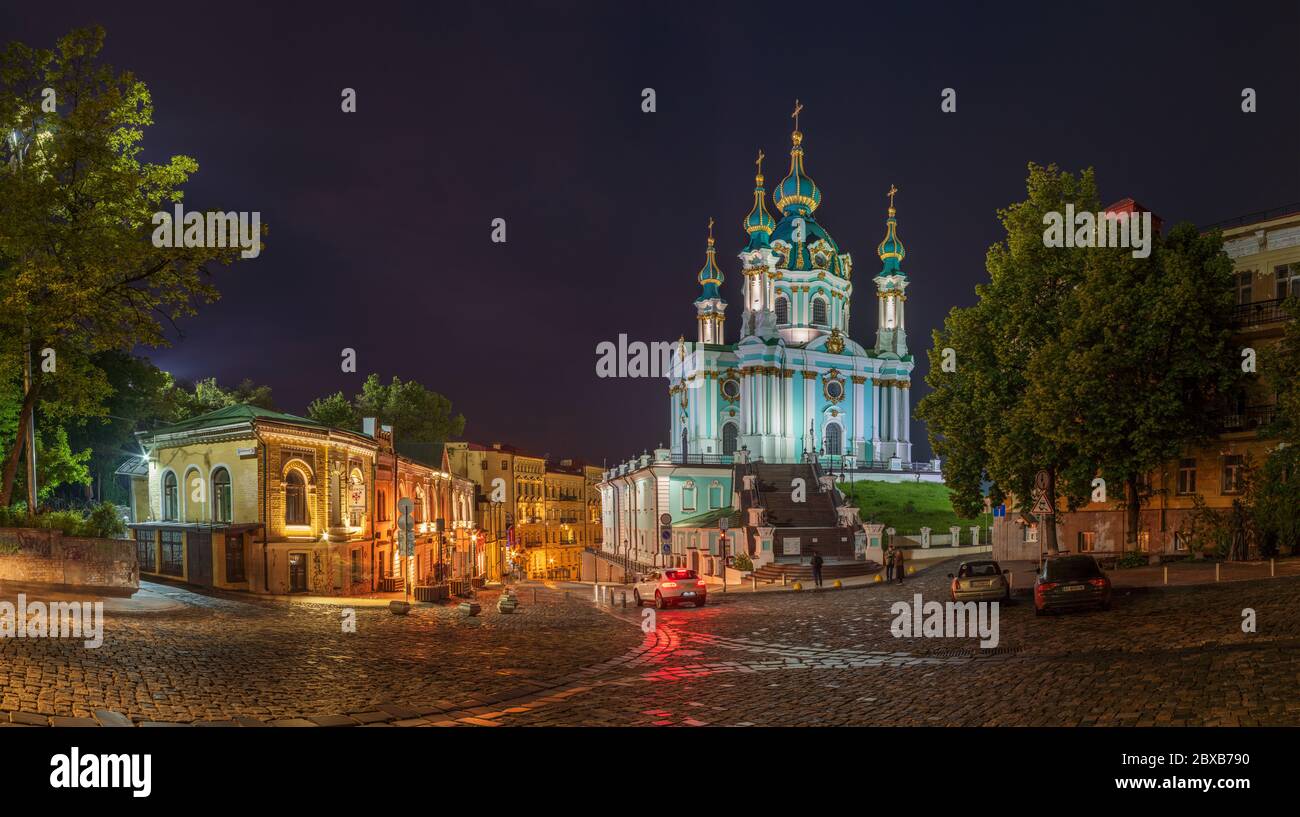Sant'Andrea Chiesa, Kiev, Ucraina Foto Stock