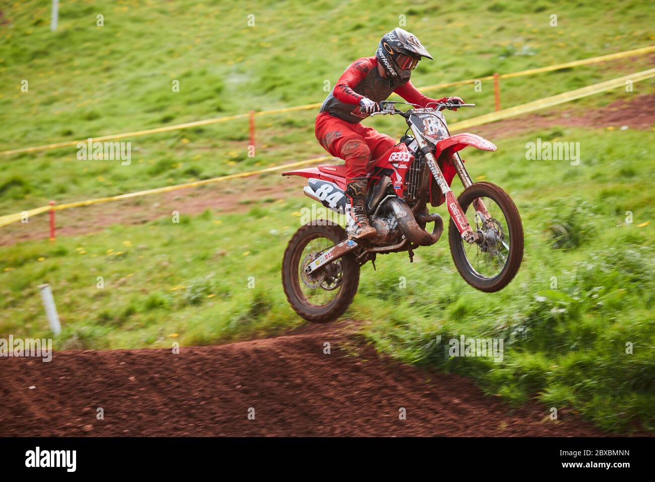 Gara di motocross a Exeter Foto Stock