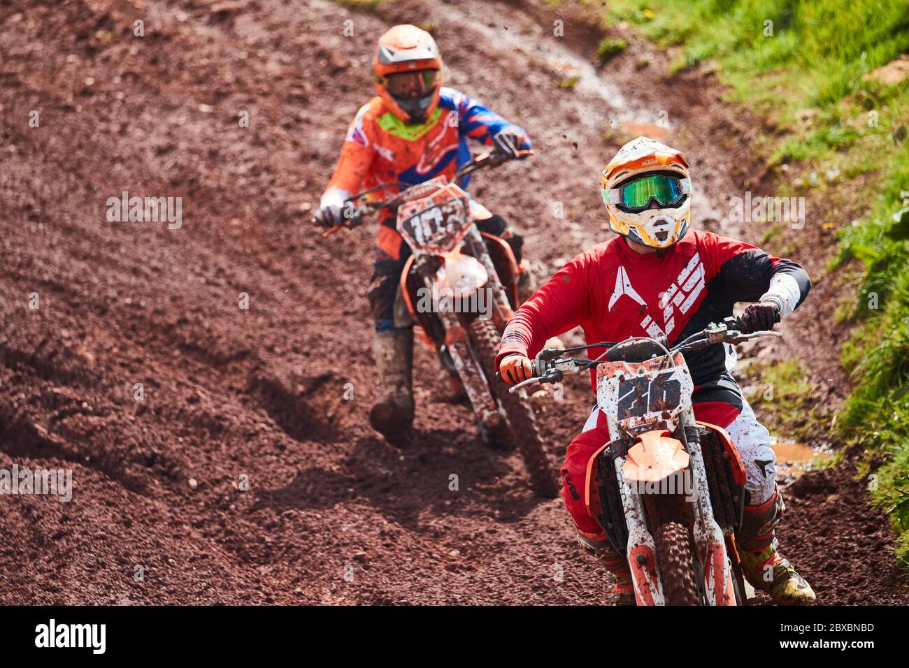Gara di motocross a Exeter Foto Stock