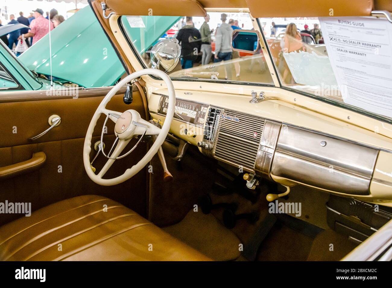 2019 Barrett-Jackson Scottsdale Auction, Plymouth P12 Special Deluxe Convertibile, interni Foto Stock