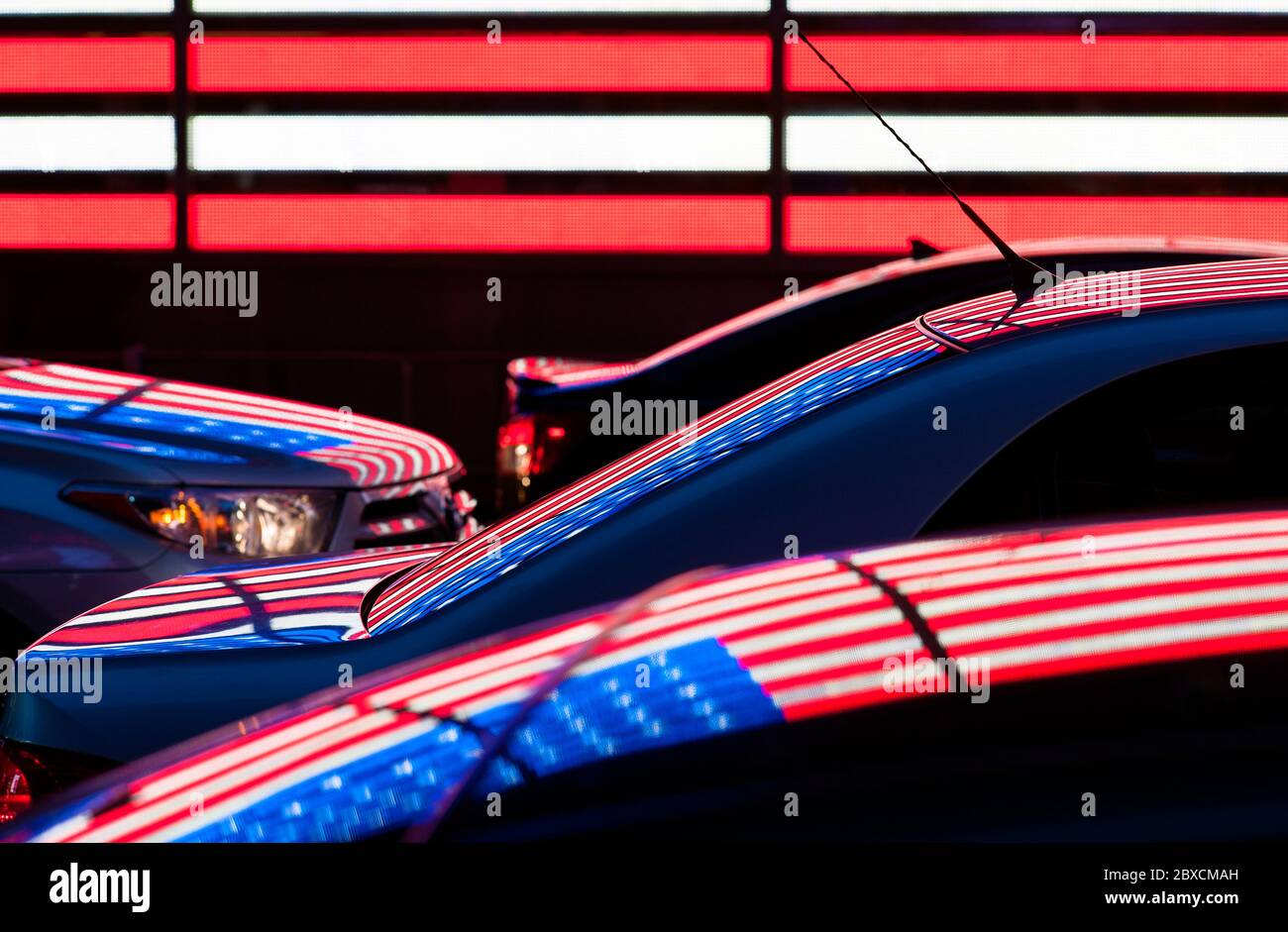Concetto di astratto della bandiera americana Foto Stock