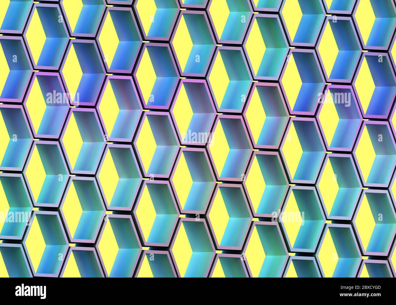 Nidi d'ape astratti. Struttura moderna ed elegante. illustrazione 3d Foto Stock