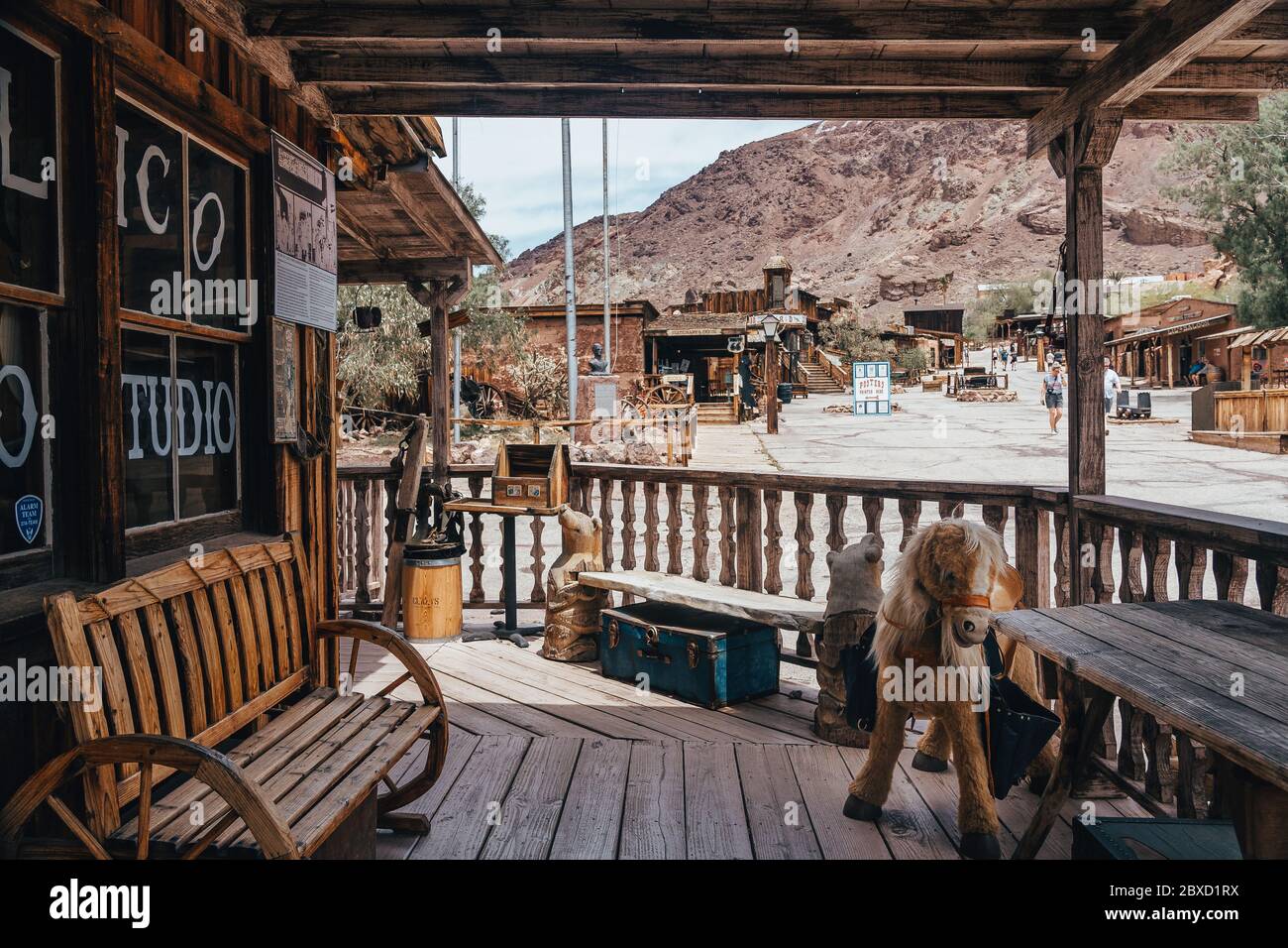 Calico città fantasma in California Foto Stock