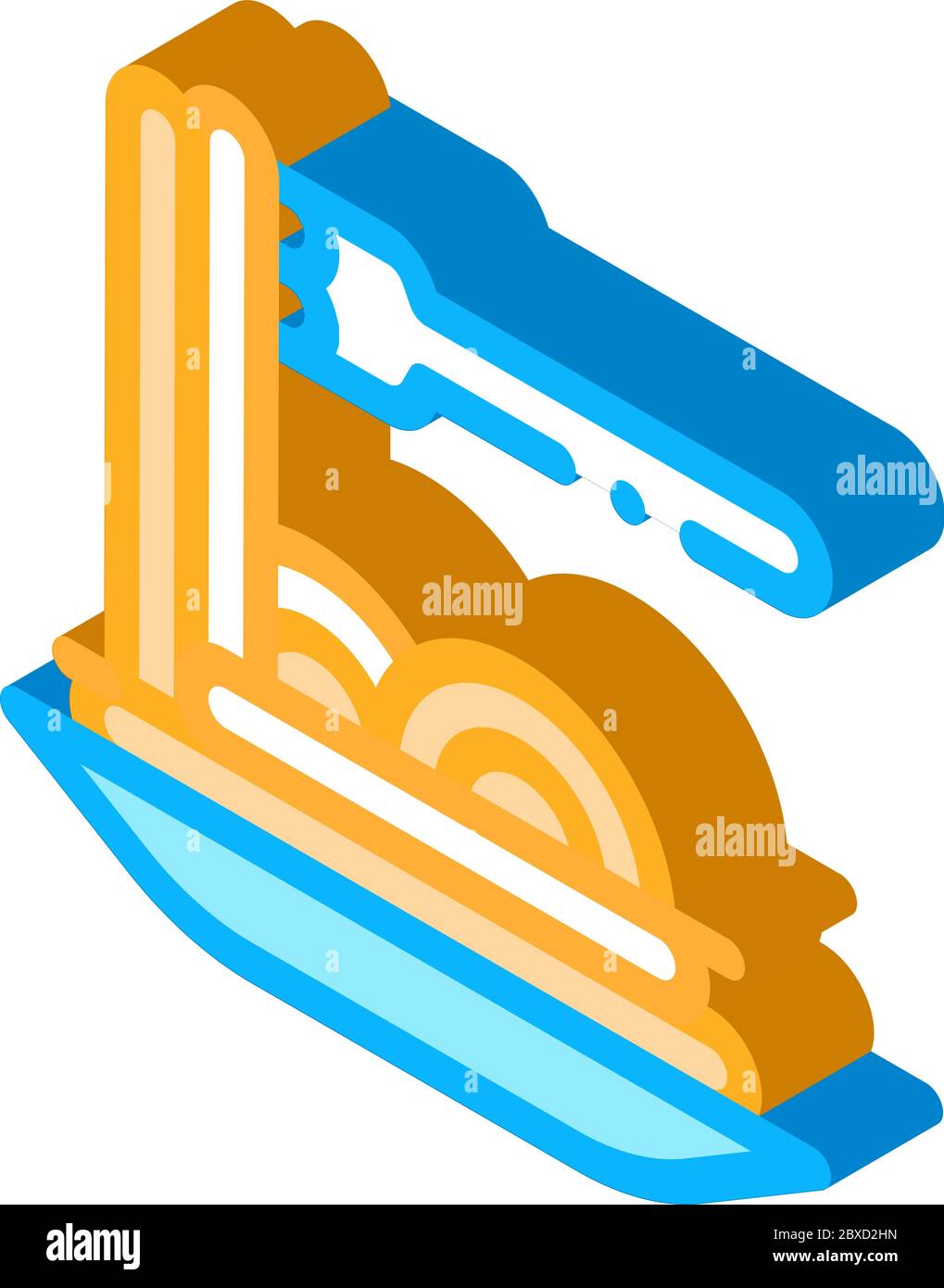 Pasta Italia icona isometrica piatto Illustrazione vettoriale Illustrazione Vettoriale