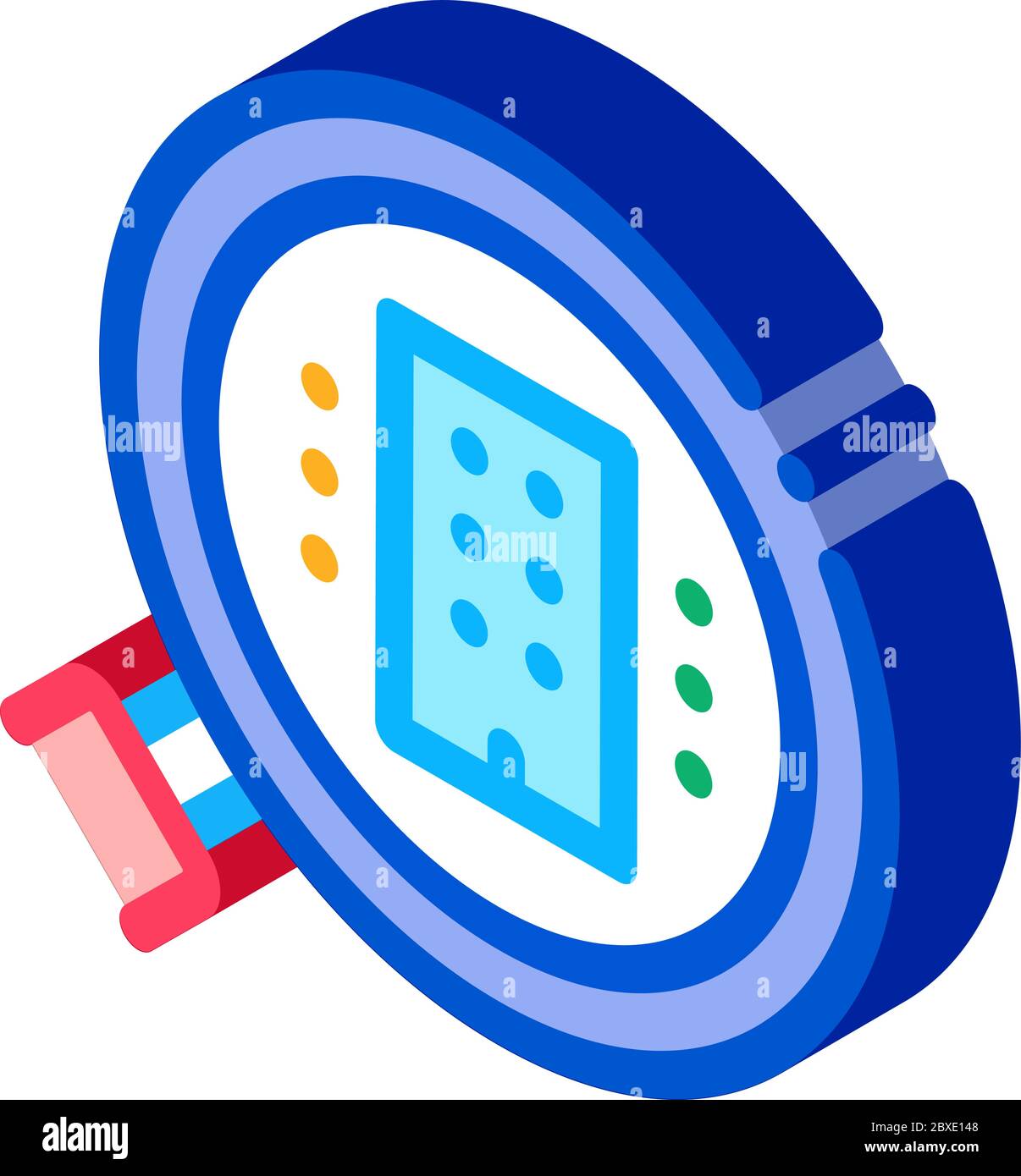 studio dettagliato dell'illustrazione vettoriale isometrica dell'edificio residenziale Illustrazione Vettoriale