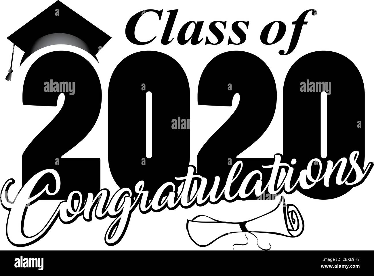 Congratulazioni Classe di 2020 banner Foto Stock