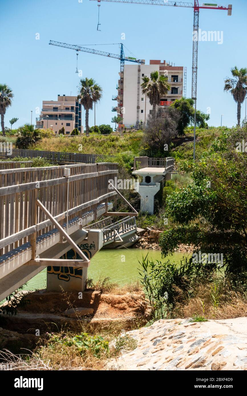 Ponte sul fiume Foto Stock