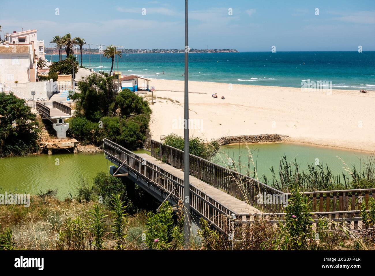 Ponte sul fiume Foto Stock