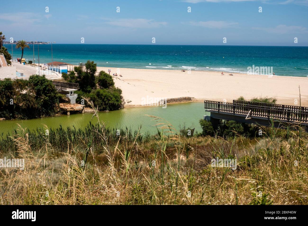 Ponte sul fiume Foto Stock