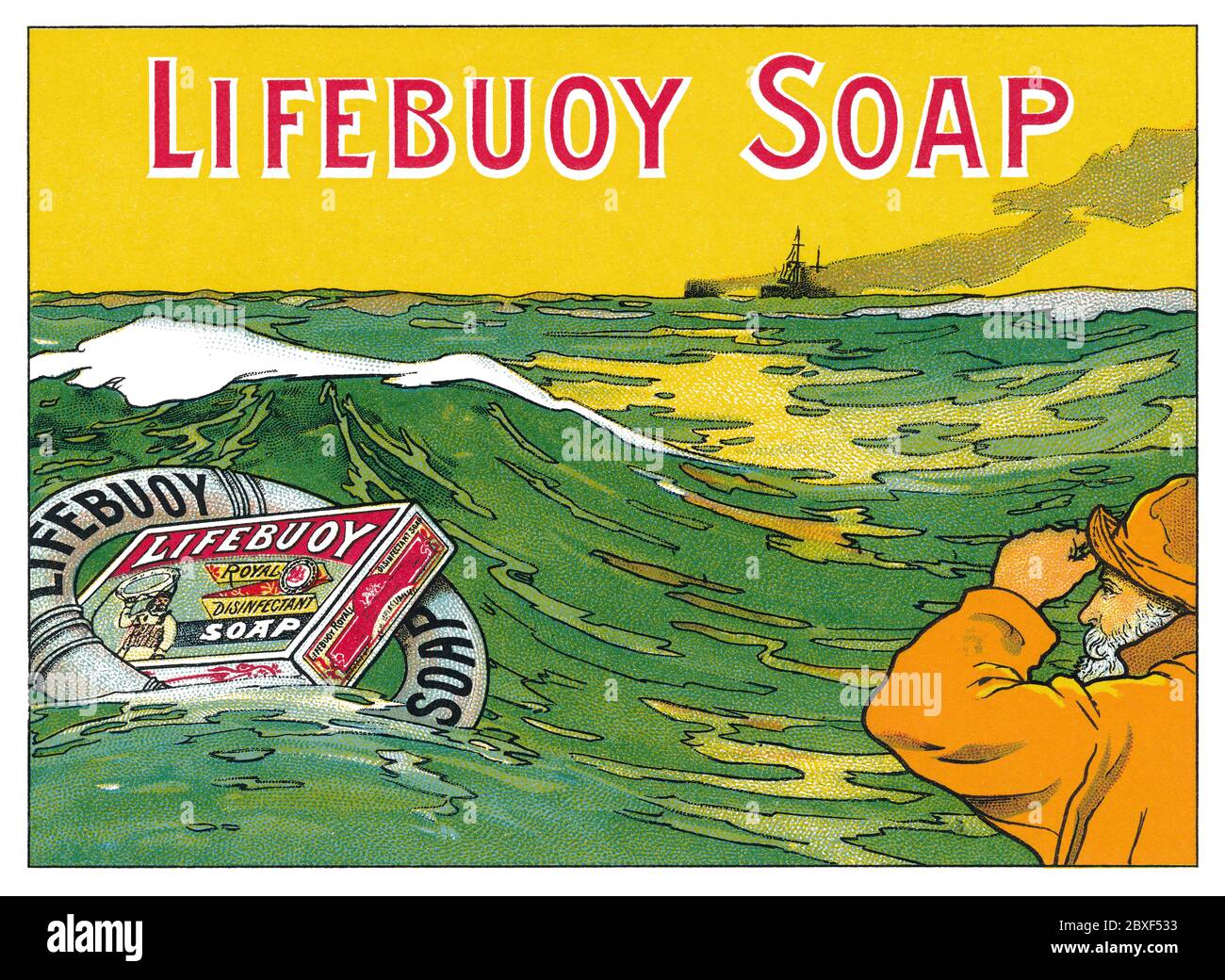 Inserto pubblicitario della rivista vittoriana Lifebuoy SOAP. Foto Stock