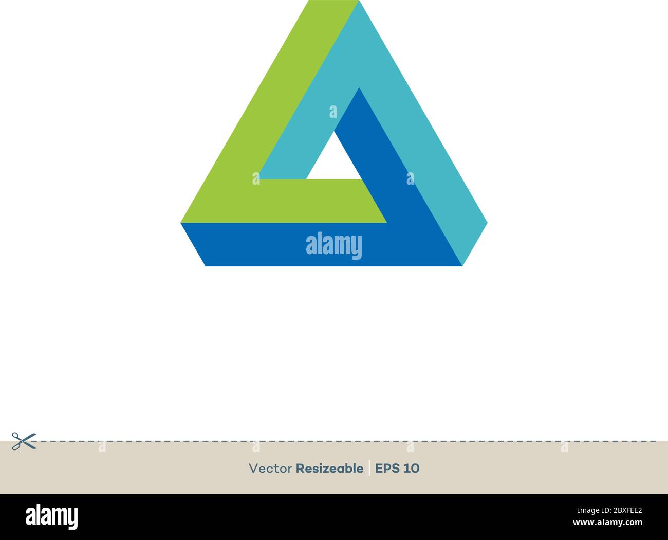 Disegno grafico modello logo colorato Trinity Vector. EPS vettoriale 10. Illustrazione Vettoriale