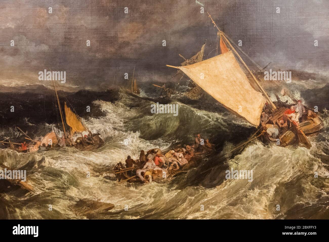 Dipinto intitolato 'il relitto' di JMW Turner datato 1805 Foto Stock