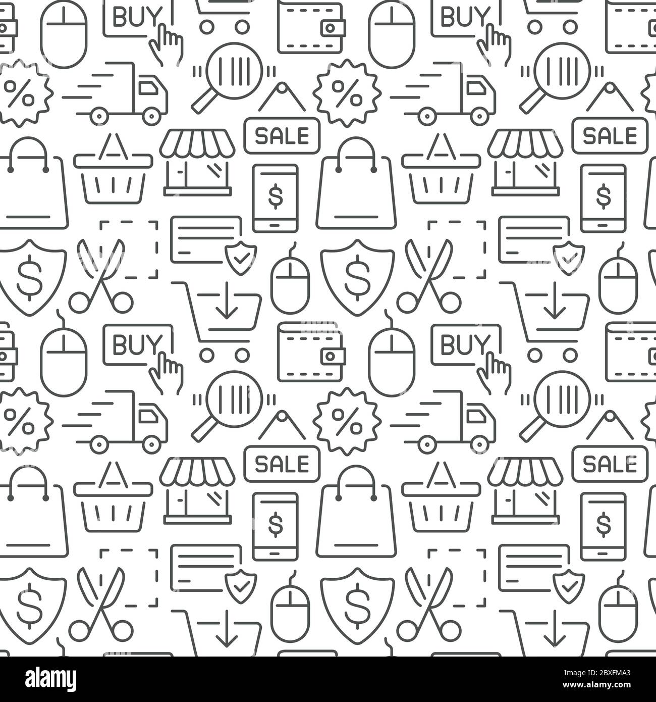 Modello senza giunture vettoriale per acquisti e e-commerce. Formato vettori8 Illustrazione Vettoriale