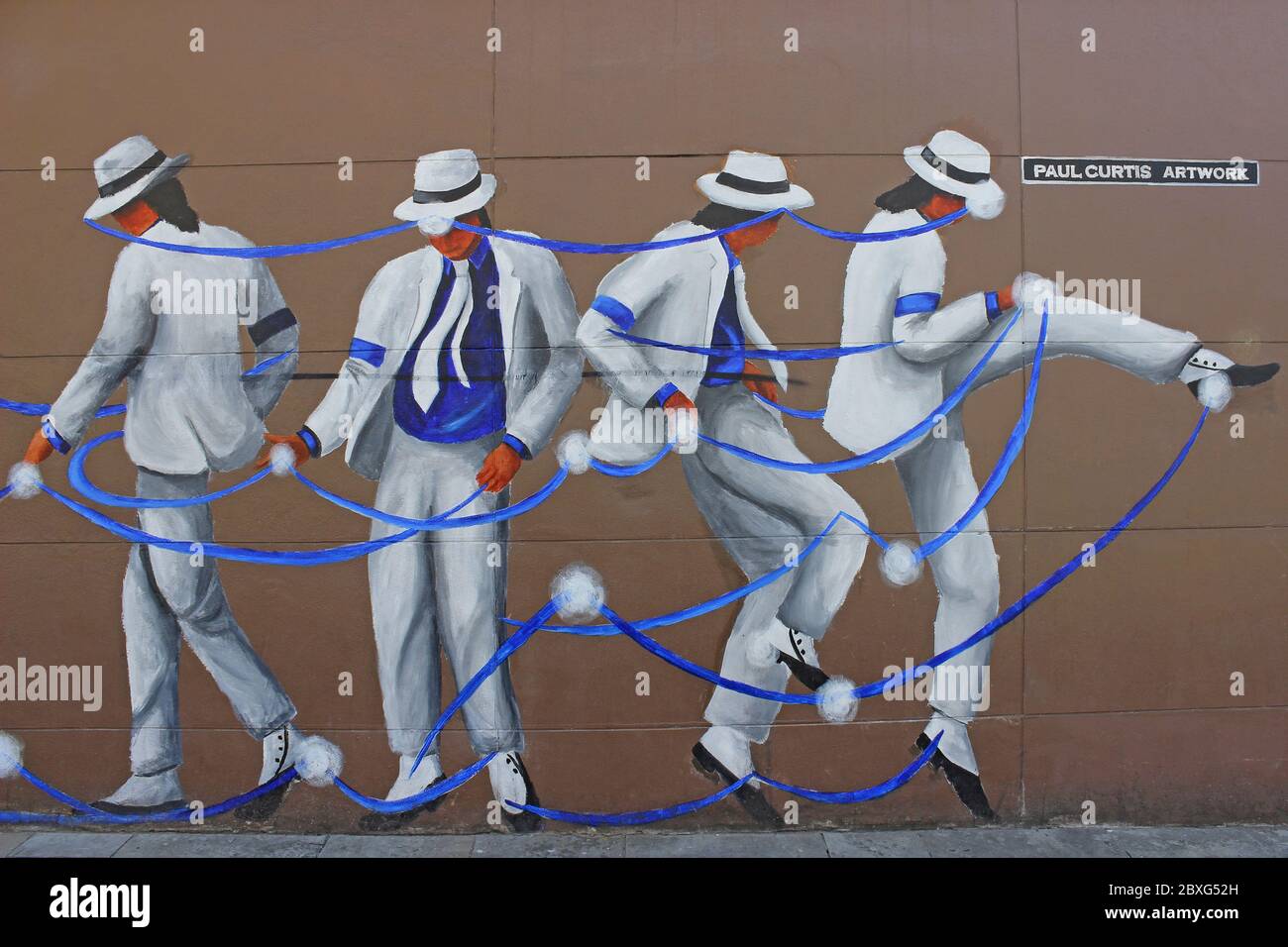 Michael Jackson 'Moonwalk' Art di Paul Curtis Foto Stock
