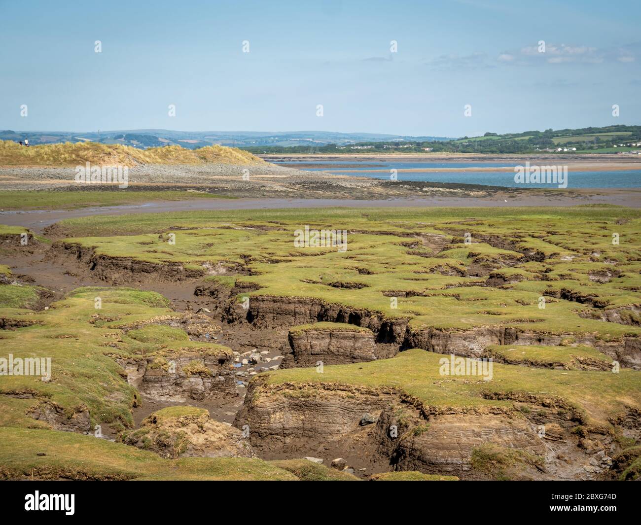 Northam Burrows sul Torridge e l'estuario del Taw. Bellissimo paesaggio, interessante geologia e sito di particolare interesse scientifico. Foto Stock