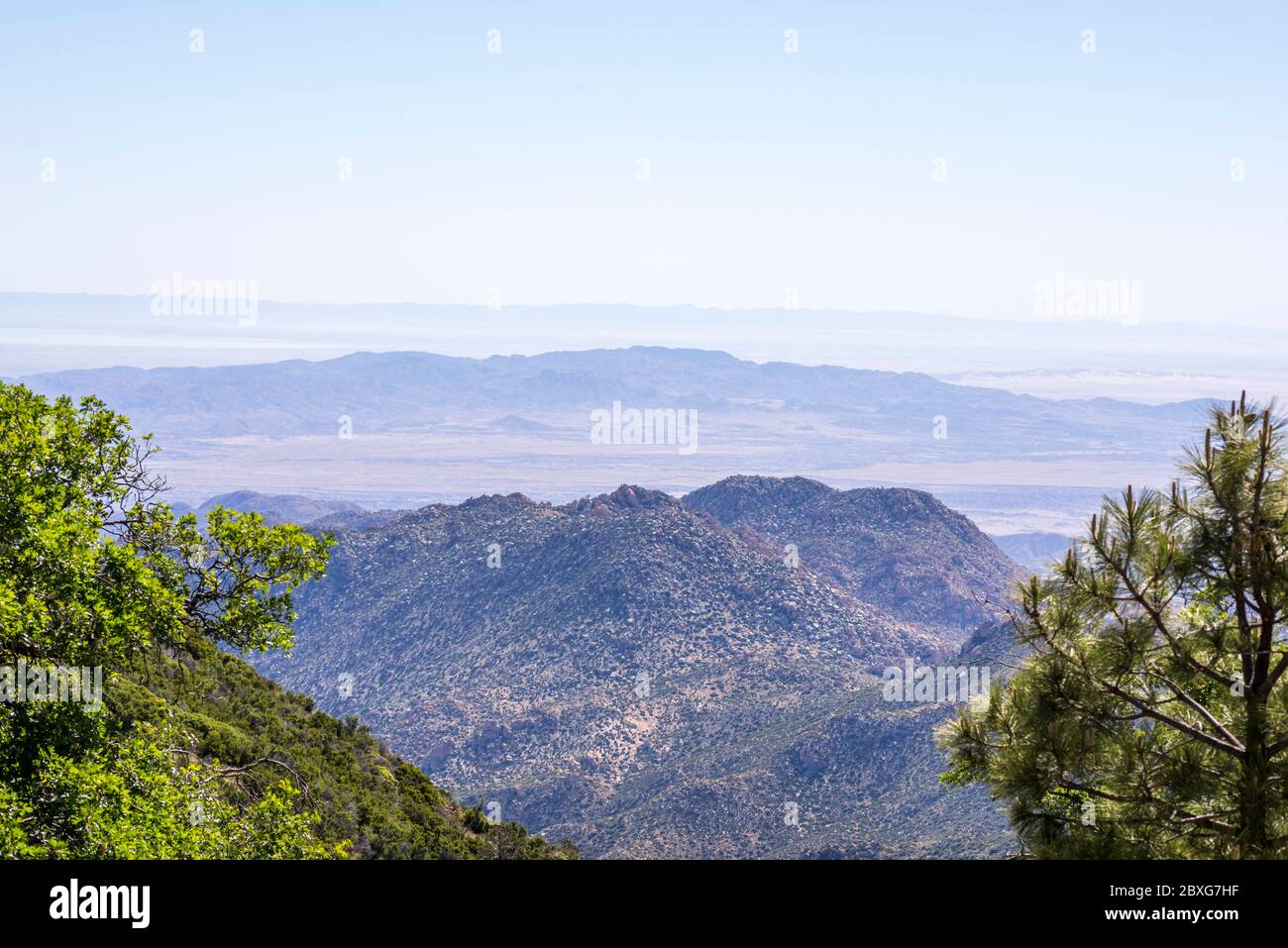 Vista sul deserto. Mount Laguna, Contea di San Diego, California, Stati Uniti. Foto Stock