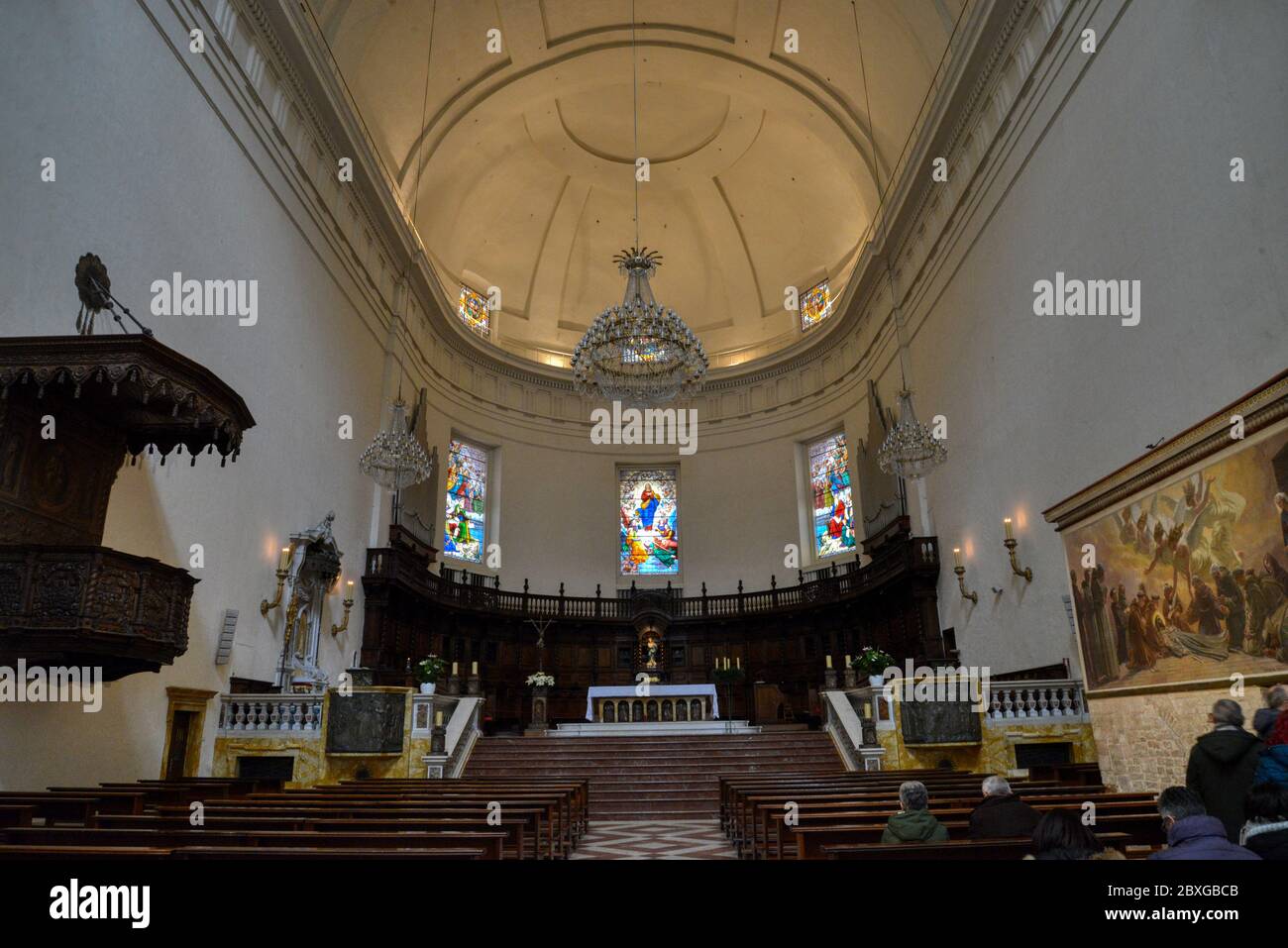 Interno della Basilica di Santa Maria degli Angeli Foto Stock