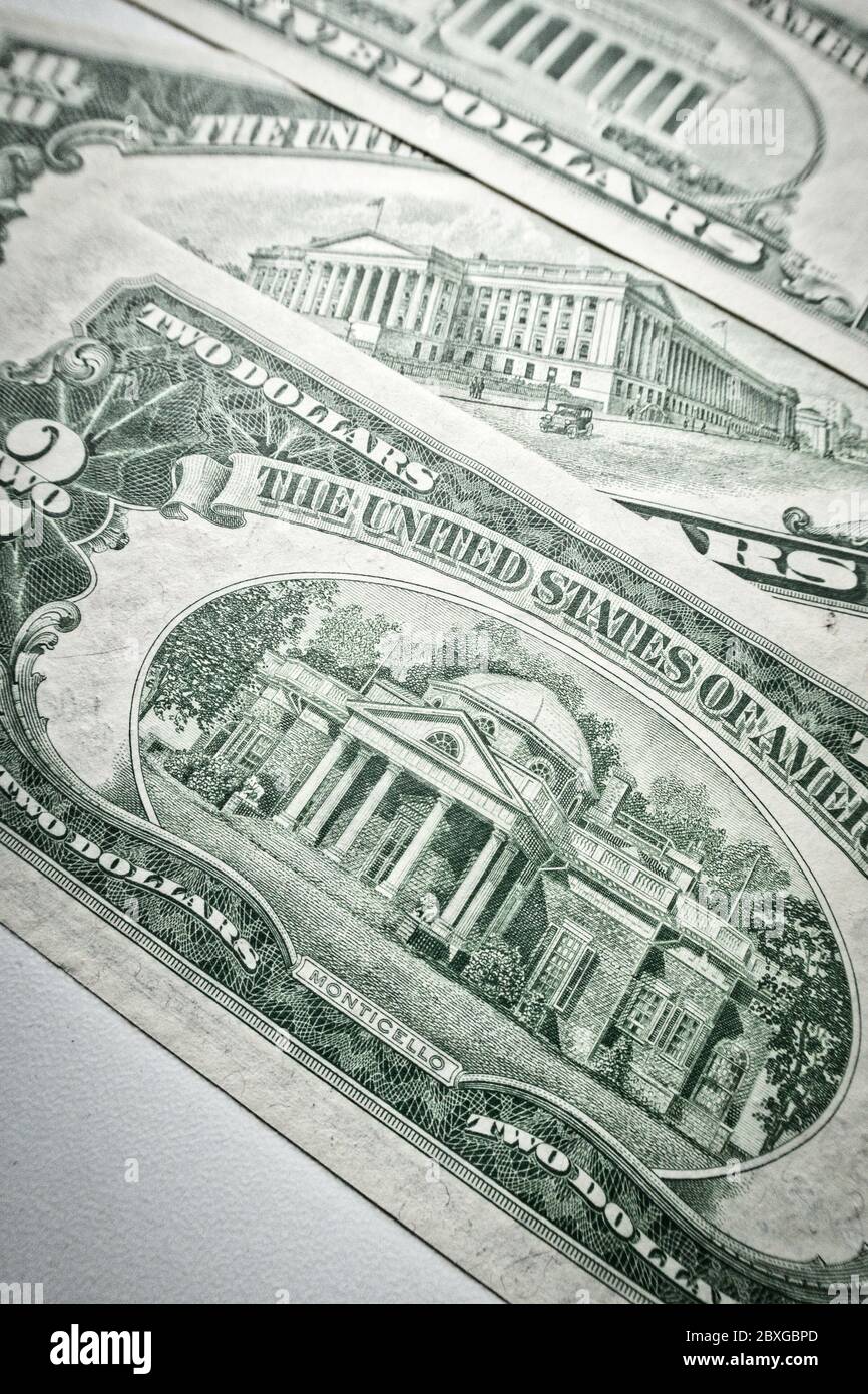 Primo piano della valuta degli Stati Uniti, USA Foto Stock