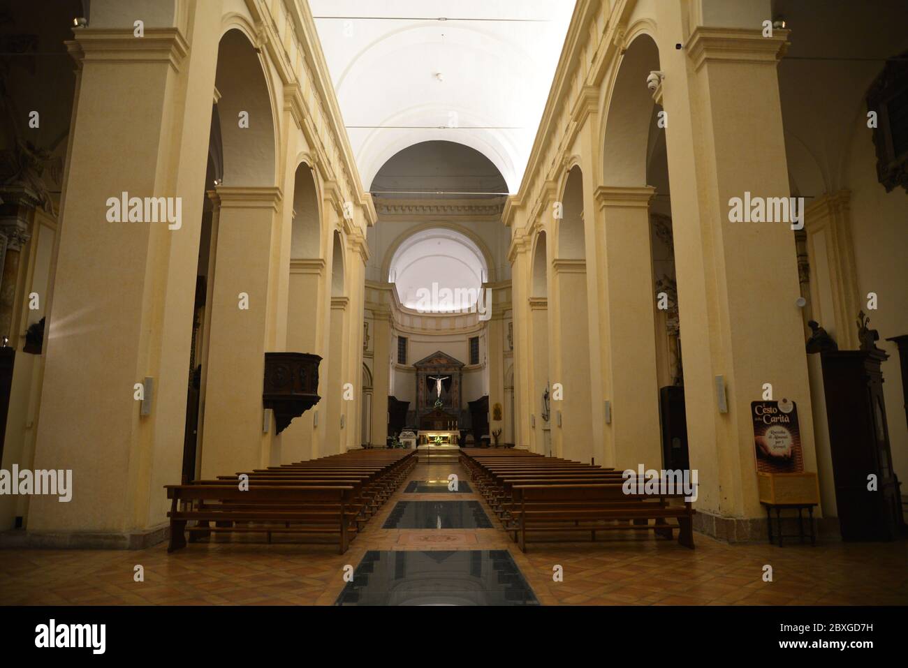 Interno del Catedrale di San Rufino di Assisi, Assisi, Italia Foto Stock