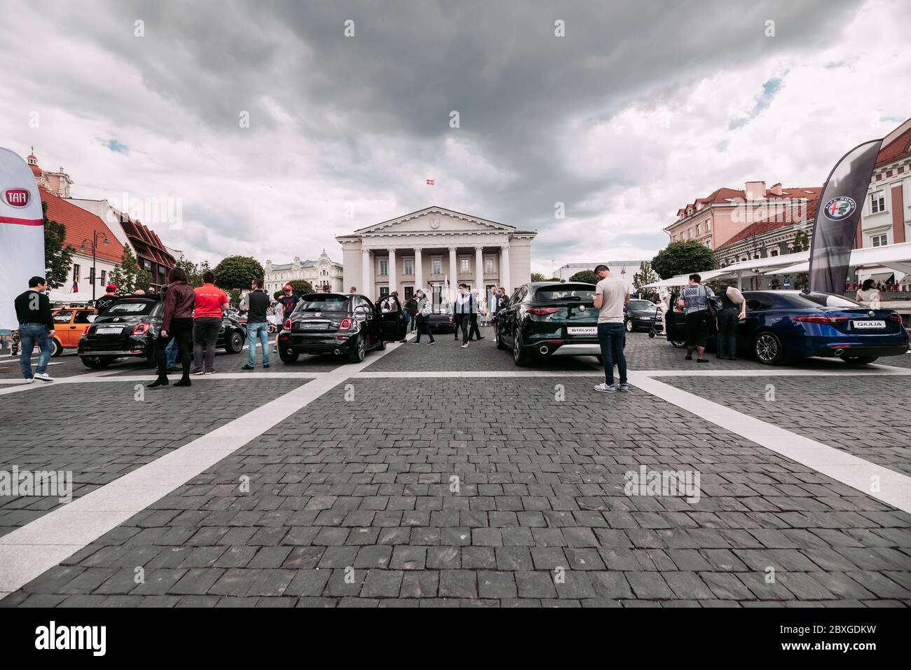 Alfa Romeo, Fiat in giornate italiane appuntamento a Vilnius, Lituania nel 2020 Foto Stock