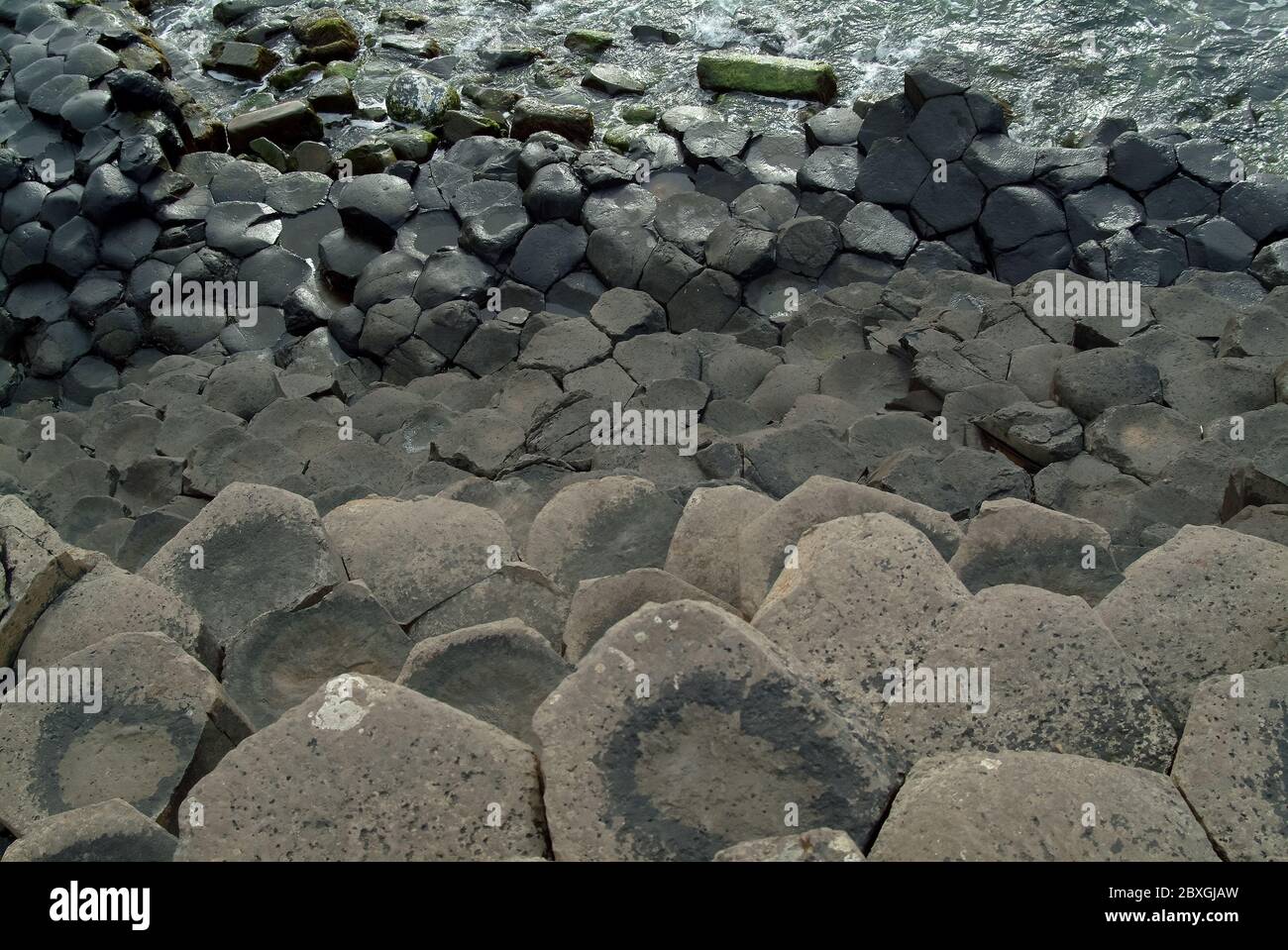 Giant's Causeway, Irlanda del Nord, Nordirland, Europa, Észak-Írország, patrimonio dell'umanità dell'UNESCO Foto Stock