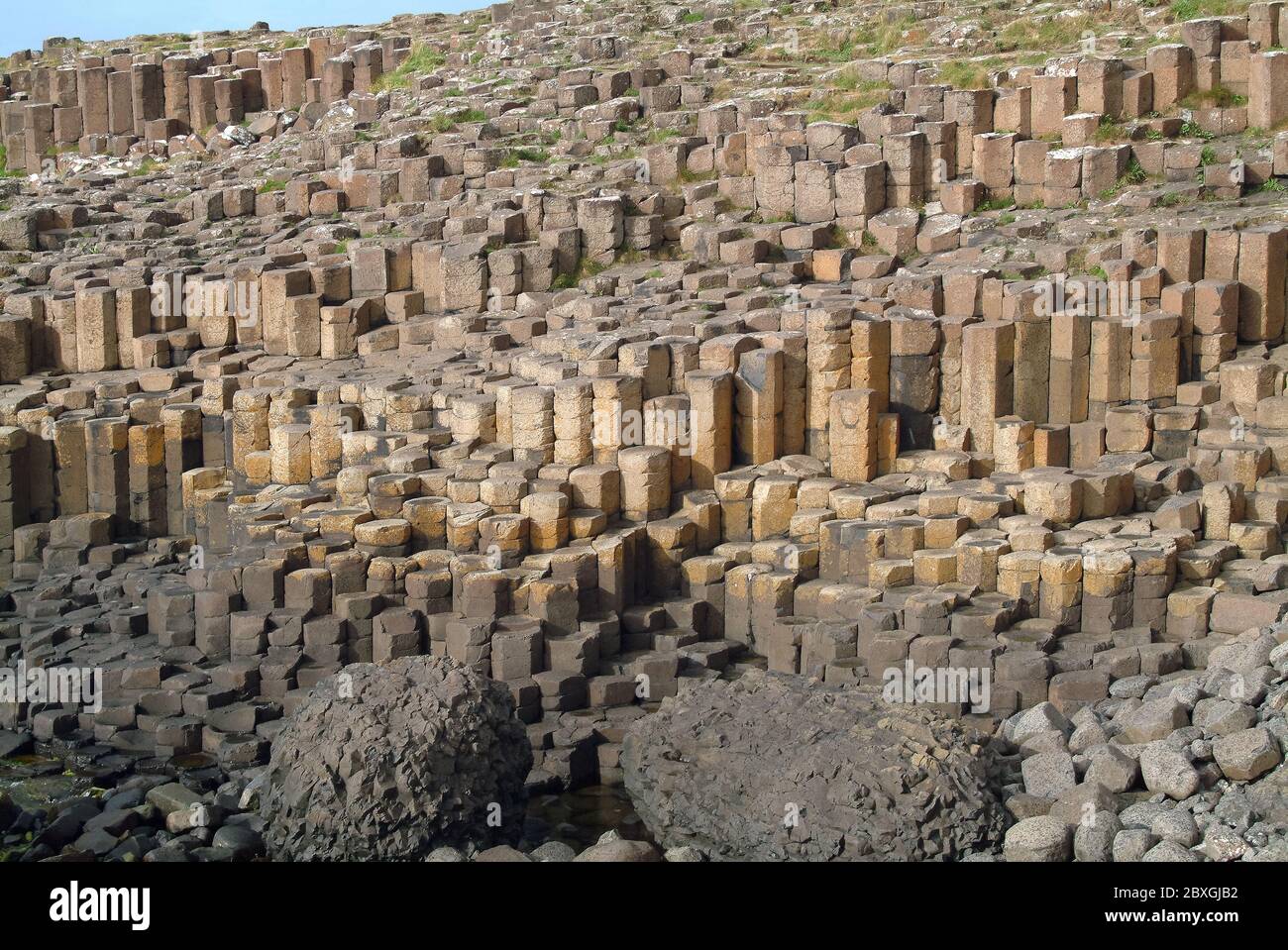 Giant's Causeway, Irlanda del Nord, Nordirland, Europa, Észak-Írország, patrimonio dell'umanità dell'UNESCO Foto Stock