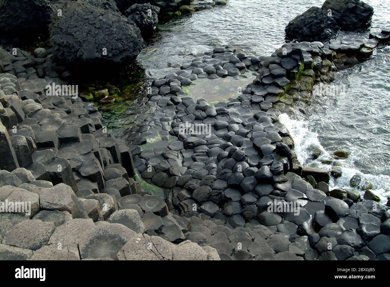 Giant's Causeway, Irlanda del Nord, Nordirland, Europa, Észak-Írország, patrimonio dell'umanità dell'UNESCO Foto Stock