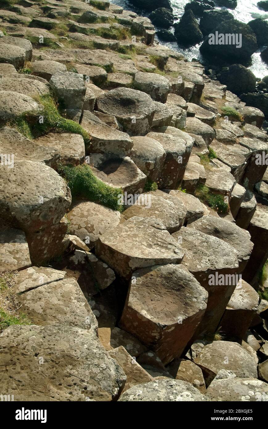 Giant's Causeway, Irlanda del Nord, Nordirland, Europa, Észak-Írország, patrimonio dell'umanità dell'UNESCO Foto Stock