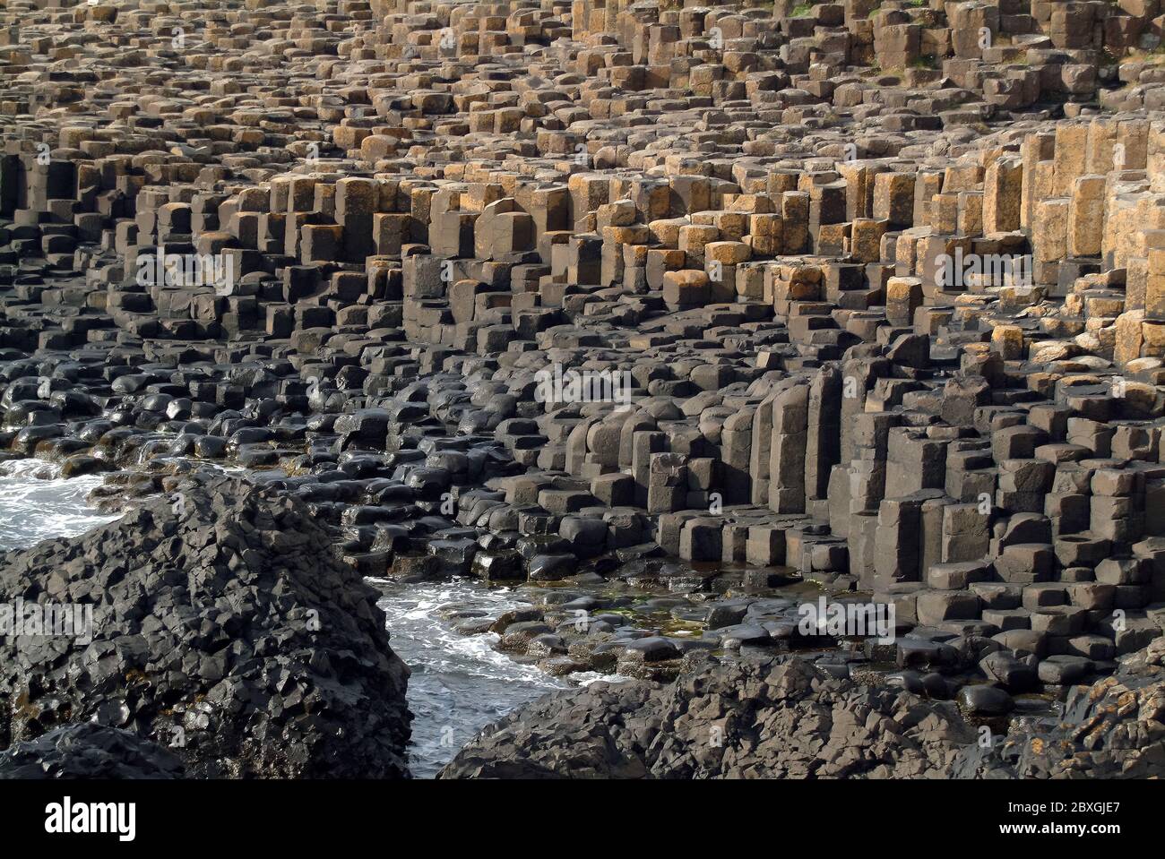 Giant's Causeway, Irlanda del Nord, Nordirland, Europa, Észak-Írország, patrimonio dell'umanità dell'UNESCO Foto Stock