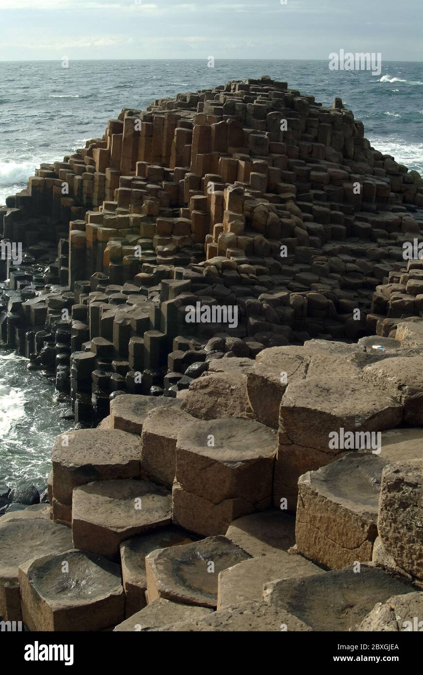 Giant's Causeway, Irlanda del Nord, Nordirland, Europa, Észak-Írország, patrimonio dell'umanità dell'UNESCO Foto Stock