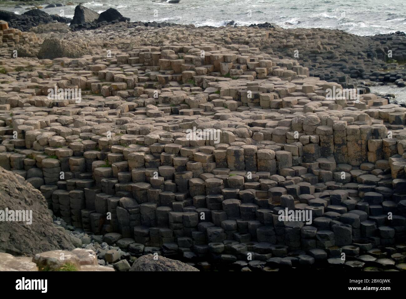 Giant's Causeway, Irlanda del Nord, Nordirland, Europa, Észak-Írország, patrimonio dell'umanità dell'UNESCO Foto Stock