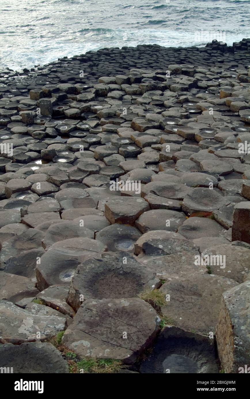 Giant's Causeway, Irlanda del Nord, Nordirland, Europa, Észak-Írország, patrimonio dell'umanità dell'UNESCO Foto Stock