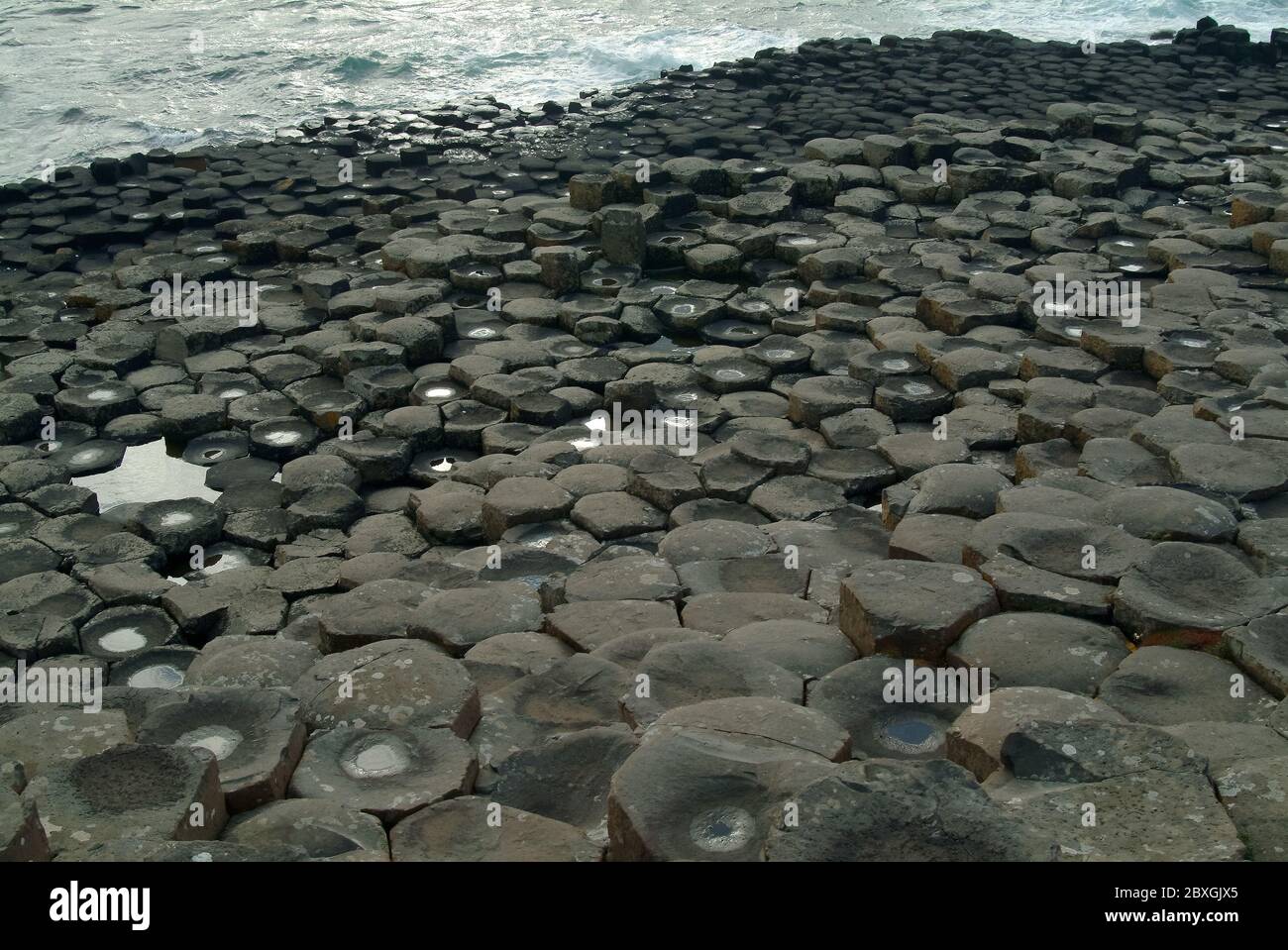 Giant's Causeway, Irlanda del Nord, Nordirland, Europa, Észak-Írország, patrimonio dell'umanità dell'UNESCO Foto Stock
