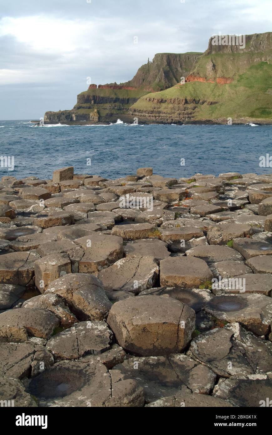 Giant's Causeway, Irlanda del Nord, Nordirland, Europa, Észak-Írország, patrimonio dell'umanità dell'UNESCO Foto Stock