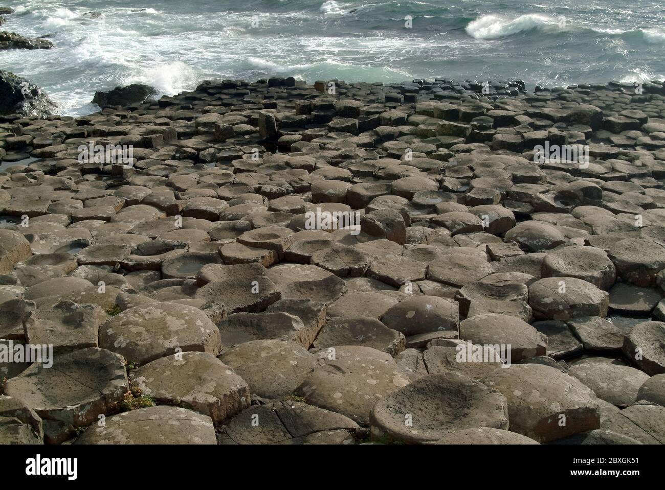 Giant's Causeway, Irlanda del Nord, Nordirland, Europa, Észak-Írország, patrimonio dell'umanità dell'UNESCO Foto Stock
