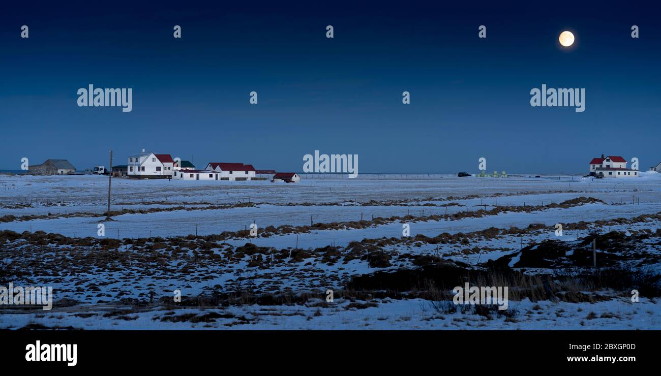 Alba, Alftanes, Islanda - Sólarupprás við Álftanes Foto Stock