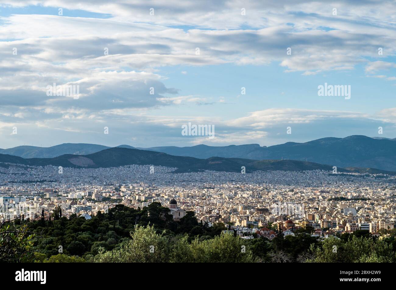 Paesaggio urbano di Atene Foto Stock