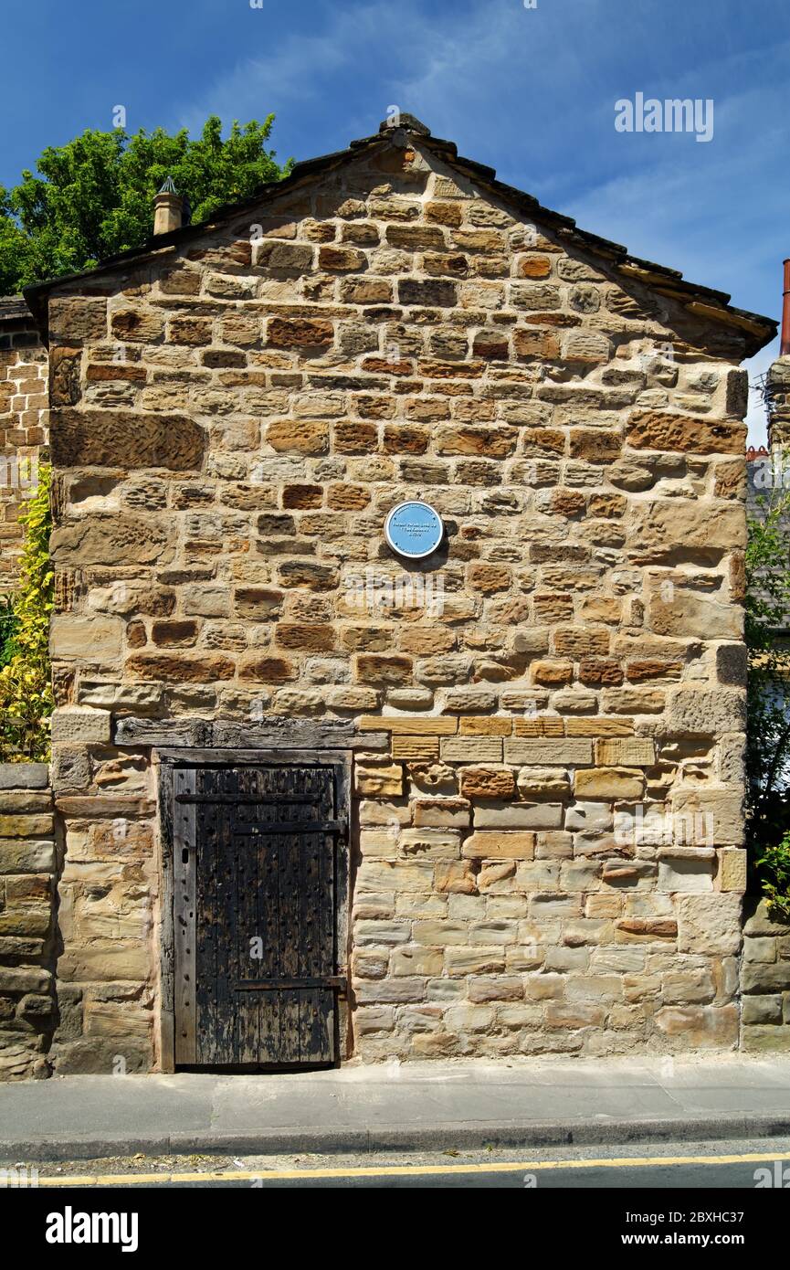 Regno Unito, West Yorkshire, Wakefield, Horbury, Tithe Barn Street, Kidcote o Old Lock Up Building Foto Stock