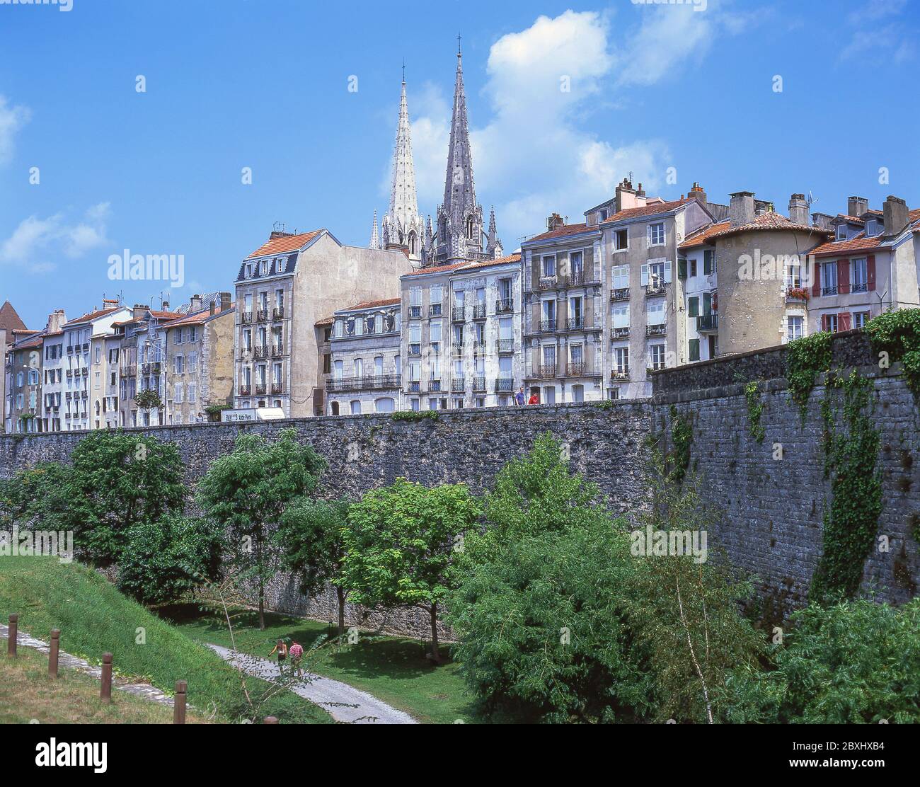Bastioni della città vecchia, Grand-Bayonne, Bayonne (Baiona), Nouvelle-Aquitaine, Pirenei Atlantici, Nouvelle-Aquitaine, Francia Foto Stock