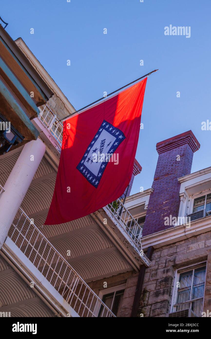 Il 20 maggio 1886, il grandioso Crescent Hotel ha aperto a Eureka Springs, Arkansas, e il locale Eureka Springs Times Echo lo ha definito il più lu d'America Foto Stock