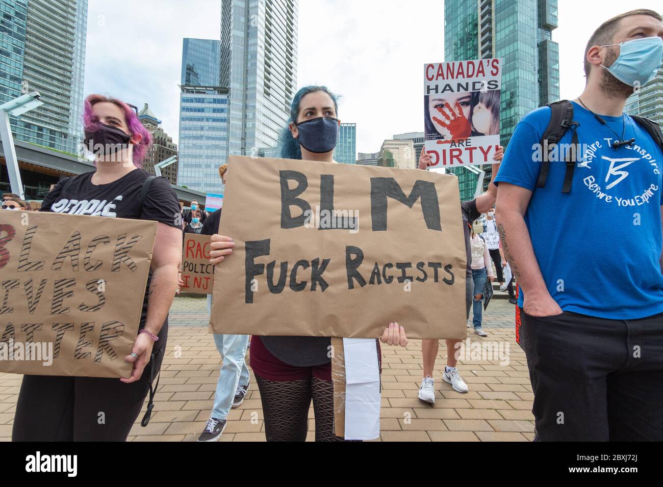 Proteste di George Floyd, Vancouver, Canada Foto Stock